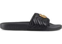 Load image into Gallery viewer, Gucci Matelasse Slide Black Double G