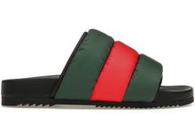 Load image into Gallery viewer, Gucci Padded Web Slide Green Red Web (Women's)