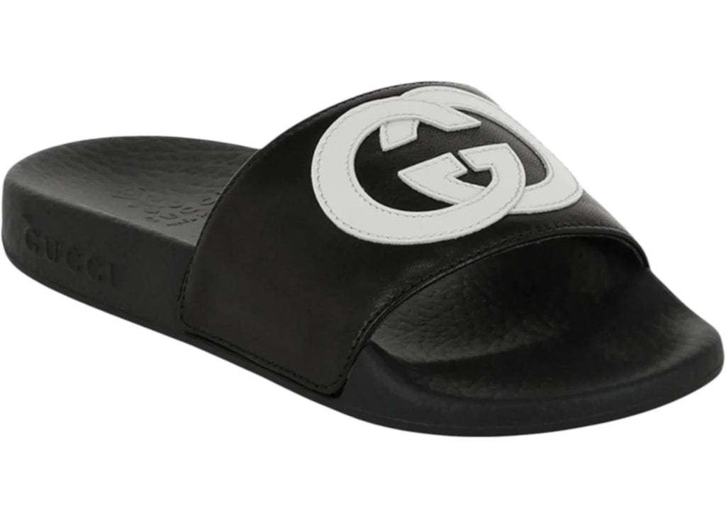 Gucci Slide Interlocking G Black White (Kids)