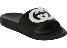 Load image into Gallery viewer, Gucci Slide Interlocking G Black White (Kids)