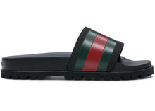 Load image into Gallery viewer, Gucci Web Slide Sandal Black