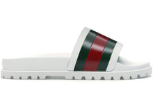 Load image into Gallery viewer, Gucci Web Slide Sandal White