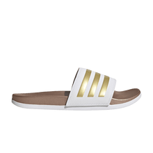 Load image into Gallery viewer, adidas Adilette Comfort Slides Cloud White Matte Gold