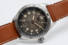 Load image into Gallery viewer, Tag Heuer Autavia Isograph Grey Dial Calfskin Brown Leather Strap Watch for Men - WBE5111.FC8267