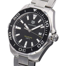 Load image into Gallery viewer, Tag Heuer Aquaracer Quartz Black Dial Silver Steel Strap Watch for Men - WAY101A.BA0746