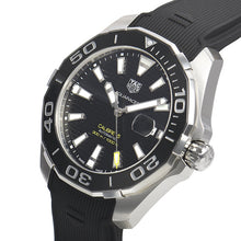 Load image into Gallery viewer, Tag Heuer Aquaracer Calibre 5 Automatic Black Dial Black Rubber Strap Watch for Men - WAY201A.FT6142