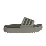 adidas Adilette Platform Slides Silver Pebble Olive Strata