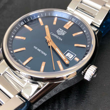 Load image into Gallery viewer, Tag Heuer Carrera Quartz Blue Dial Silver Steel Strap Watch for Women - WAR1112.BA0601