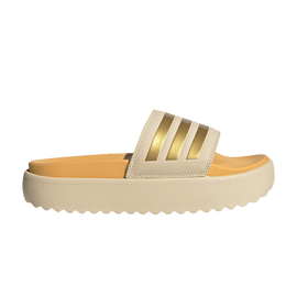 adidas Adilette Platform Slides Crystal Sand Gold Metallic Semi Spark (Women's)