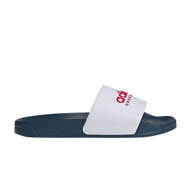 adidas Adilette Shower Slides Cloud White Better Scarlet Team Navy Blue