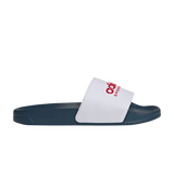 adidas Adilette Shower Slides Cloud White Better Scarlet Team Navy Blue