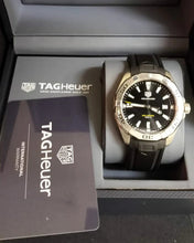 Load image into Gallery viewer, Tag Heuer Aquaracer Quartz Black Dial Black Rubber Strap Watch for Men -  WBD1110.FT8021