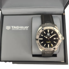 Load image into Gallery viewer, Tag Heuer Aquaracer Quartz Black Dial Black Rubber Strap Watch for Men -  WBD1110.FT8021