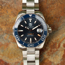 Load image into Gallery viewer, Tag Heuer Aquaracer Calibre 5 Blue Dial Silver Steel Strap Watch for Men - WAY211C.BA0928