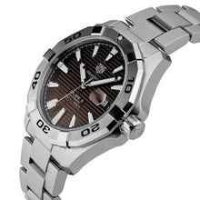 Load image into Gallery viewer, Tag Heuer Aquaracer Calibre 5 Automatic Sunray Brown Dial Silver Steel Strap Watch for Men - WAY2018.BA0927
