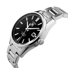 Load image into Gallery viewer, Tag Heuer Carrera Automatic Black Dial Silver Steel Strap Watch for Men - WAR211A.BA0782