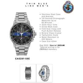 Citizen Men's FBINAA Chronograph 200M WR Eco Drive Watch