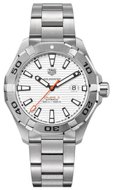 Tag Heuer Aquaracer Calibre 5 Automatic White Dial Silver Steel Strap Watch for Men - WAY2013.BA0927