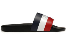 Load image into Gallery viewer, Moncler Basile Pool Slides Black Tricolour