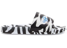 Load image into Gallery viewer, OFF-WHITE Pool Slides Zebra Print Black White Blue (Women's)