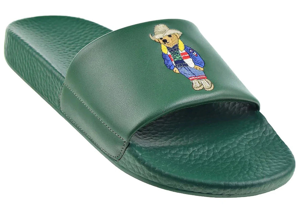Polo Ralph Lauren Cowboy Polo Bear Slide Forest Green