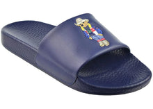 Load image into Gallery viewer, Polo Ralph Lauren Cowboy Polo Bear Slide Navy