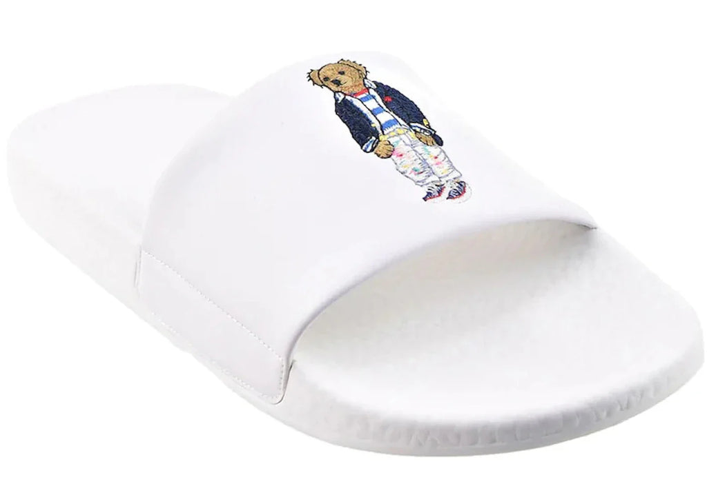 Polo Ralph Lauren Polo Bear Slide White
