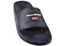 Polo Ralph Lauren Polo Sport Slide Plaid Black Navy