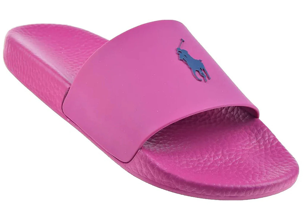 Polo Ralph Lauren Signature Pony Slide Pink Navy