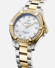 Load image into Gallery viewer, Tag Heuer Aquaracer Diamonds Mother of Pearl Dial Two Tone Steel Strap Watch for Women - WBD1323.BB0320