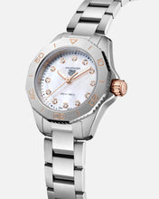 Load image into Gallery viewer, Tag Heuer Aquaracer Professional 200 Quartz Diamonds White Dial Silver Steel Strap Watch for Women - WBP1450.BA0622