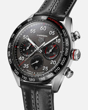Load image into Gallery viewer, Tag Heuer Carrera Porsche Chronograph Special Edition Black Dial Black Leather Strap Watch for Men - CBN2A1F.FC6492
