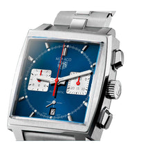 Load image into Gallery viewer, Tag Heuer Monaco Automatic Chronograph Blue Dial Silver Steel Strap Watch for Men - CBL2111.BA0644