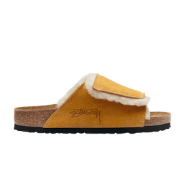 Birkenstock Solana Shearling Slide Stussy Caramel