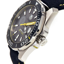 Load image into Gallery viewer, Tag Heuer Aquaracer Jeremy Lin Special Edition Grey Dial Black Nylon Strap Watch for Men - WAY211F.FC6362