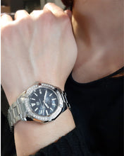 Load image into Gallery viewer, Tag Heuer Aquaracer Quartz Diamonds Black Dial Silver Steel Strap Watch for Women - WAY131P.BA0748