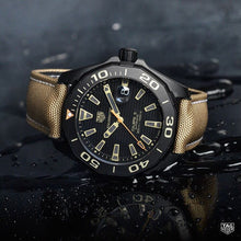 Load image into Gallery viewer, Tag Heuer Aquaracer 300 Calibre 5 Automatic Black Dial Brown Nylon Strap Watch for Men - WAY208C.FC6383