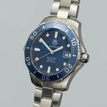 Load image into Gallery viewer, Tag Heuer Aquaracer Caliber 5 Automatic Blue Dial Silver Steel Strap Watch for Men - WAN2111.BA0822