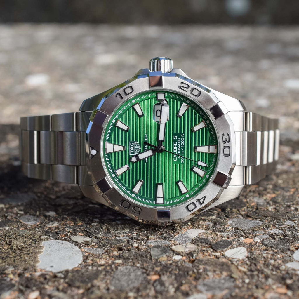 Tag Heuer Aquaracer Green Dial Watch for Men - WAY2015.BA0927