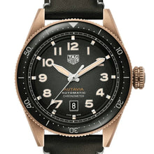 Load image into Gallery viewer, Tag Heuer Autavia Calibre 5 Automatic Olive Green Dial Green Leather Strap Watch for Men - WBE5190.FC8268