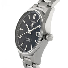 Load image into Gallery viewer, Tag Heuer Carrera Automatic Black Dial Silver Steel Strap Watch for Men - WAR211A.BA0782