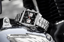 Load image into Gallery viewer, Tag Heuer Monaco Automatic Chronograph Black Dial Silver Steel Strap Watch for Men - CBL2113.BA0644