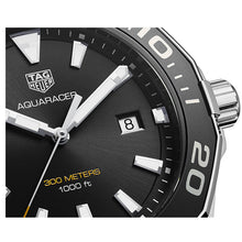 Load image into Gallery viewer, Tag Heuer Aquaracer Quartz Black Dial Black Rubber Strap Watch for Men -  WAY101A.FT6141