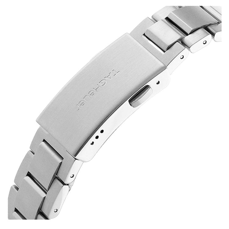 Tag Heuer Aquaracer Black Dial Silver Steel Strap Watch for Men - WAY101B.BA0746