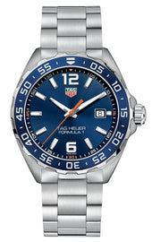 Tag Heuer Formula 1 Quartz Blue Dial Silver Steel Strap Watch for Men - WAZ1010.BA0842