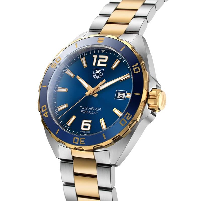 Tag Heuer Formula 1 Analog Blue Dial Two Tone Steel Strap Watch for Men - WAZ1120.BB0879