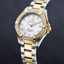 Load image into Gallery viewer, Tag Heuer Aquaracer Diamonds Mother of Pearl Dial Two Tone Steel Strap Watch for Women - WBD1323.BB0320