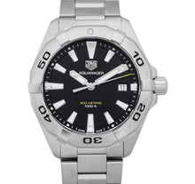 Load image into Gallery viewer, Tag Heuer Aquaracer Black Dial Silver Steel Strap Watch for Men - WBD1110.BA0928