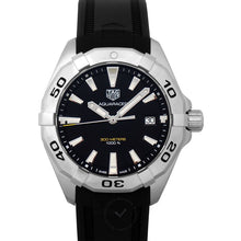 Load image into Gallery viewer, Tag Heuer Aquaracer Quartz Black Dial Black Rubber Strap Watch for Men -  WBD1110.FT8021