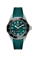 Load image into Gallery viewer, Tag Heuer Aquaracer Professional 300 Automatic Diamonds Green Dial Green Rubber Strap Watch for Women - WBP231G.FT6226